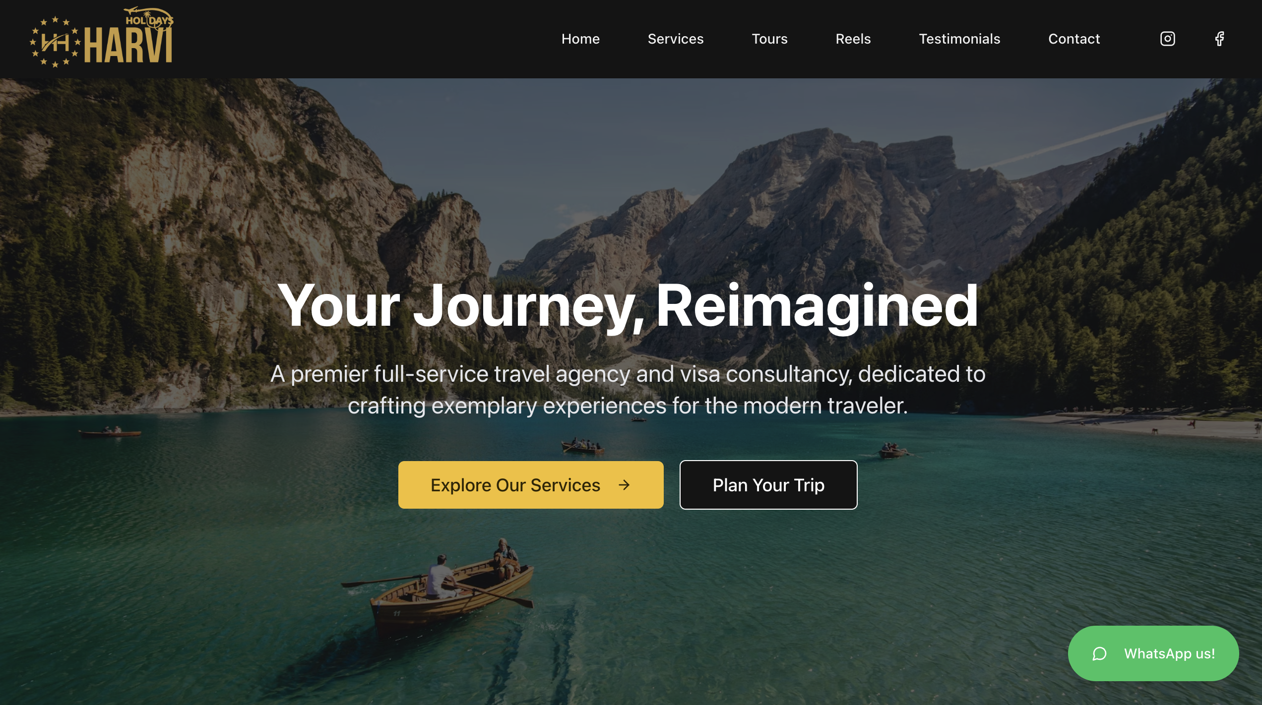 Harvi Holidays website